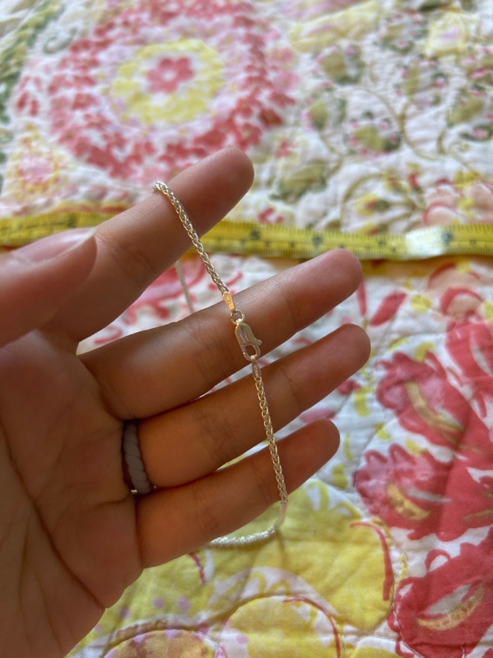 16 inch Sterling Silver Wheat Chain Necklace - Made in Italy